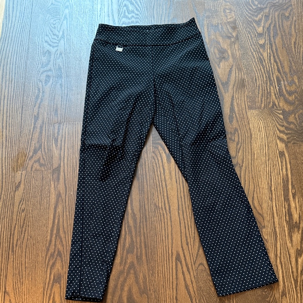 LISETTE Black and White Polka Dot ankle Pants